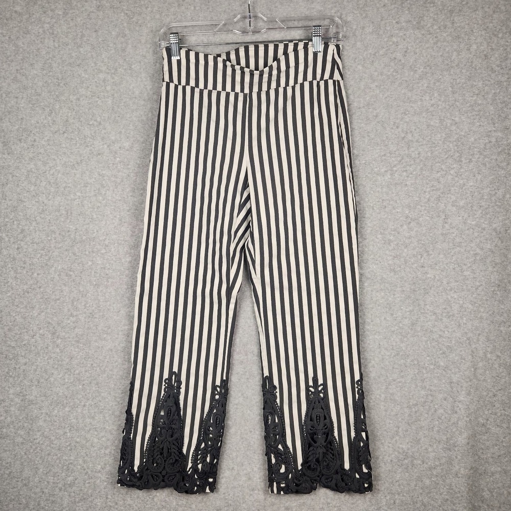 Attyre Dress Pants Womens Size 6 Gray White Stripe